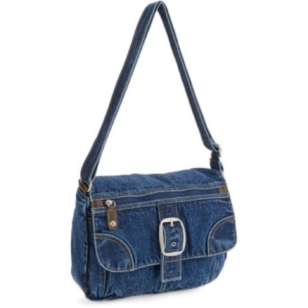 Stylish Blue Denim Shoulder Bag is good for sports outfits😎